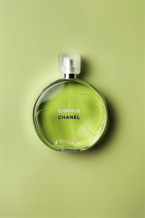 chanel chance perfume green bottle.